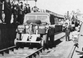 Rail rover being demonstrated