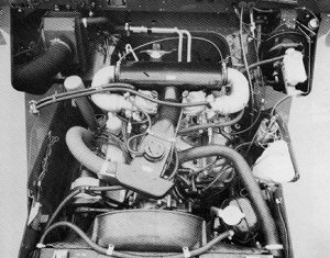 Stage One Engine compartment and 3.5l V8